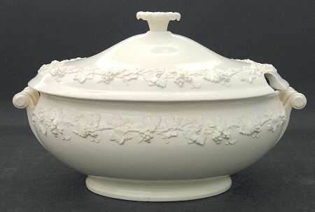 Cream Color on Cream Color (Plain Edge) Oval Tureen & Lid