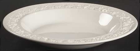 Cream Color on Cream Color (Plain Edge) Rim Soup Bowl