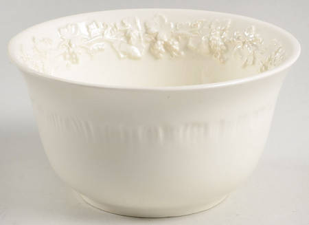 Cream Color on Cream Color (Shell Edge) Cranberry Bowl