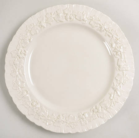 Cream Color on Cream Color (Shell Edge) Dinner Plate