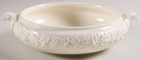 Cream Color on Cream Color (Shell Edge) Round Vegetable No Lid
