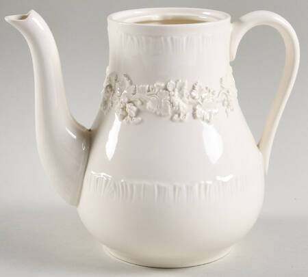Cream Color on Cream Color (Shell Edge) Coffee Pot No Lid