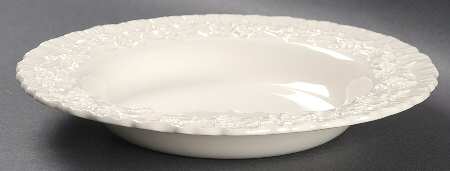 Cream Color on Cream Color (Shell Edge) Rim Soup Bowl