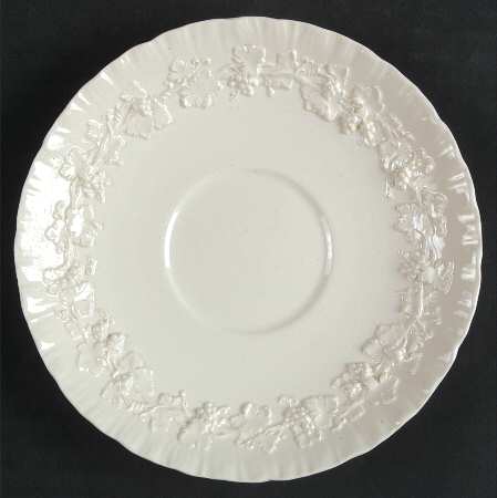 Cream Color on Cream Color (Shell Edge) Saucer for Footed Cup