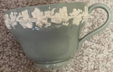 Cream Color on Celadon (Plain) Footed Cup