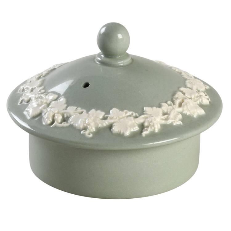 Cream Color on Celadon (Plain) Lid for Teapot