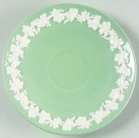 Cream Color on Celadon (Plain) Saucer for Demitasse Cup