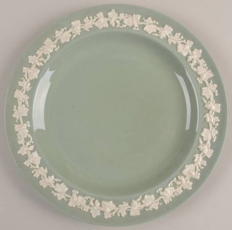 Cream Color on Celadon (Plain) Salad Plate