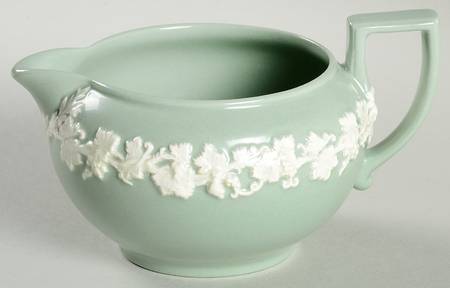 Cream Color on Celadon (Plain) Creamer