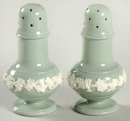Cream Color on Celadon (Plain) Salt & Pepper Set