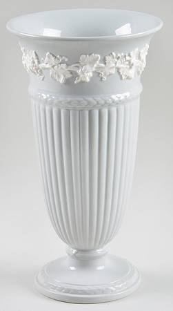 Cream Color on Grey (Plain) 10" Vase