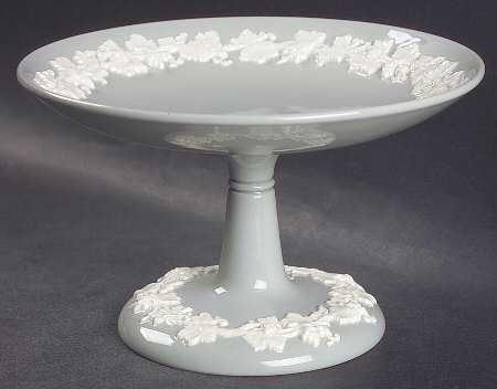 Cream Color on Grey (Plain) Round Compote (Height X Width)