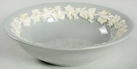 Cream Color on Grey (Plain) Coupe Cereal Bowl