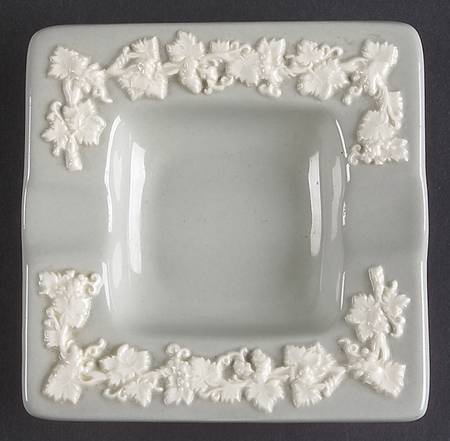 Cream Color on Grey (Plain) Square Ashtray