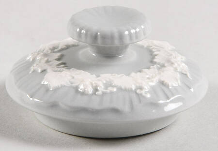 Cream Color on Grey (Shell Edge) Lid for Sugar Bowl