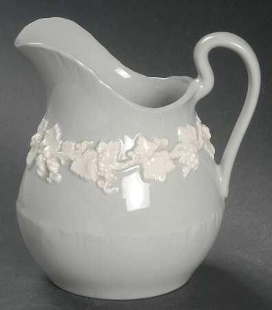 Cream Color on Grey (Shell Edge) Creamer