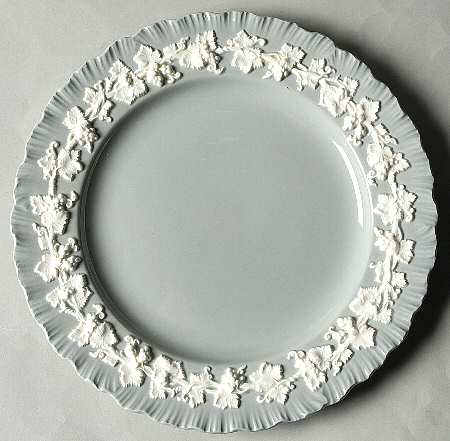 Cream Color on Grey (Shell Edge) Salad Plate