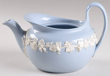 Cream Color on Lavender (Plain) Mini Teapot No Lid