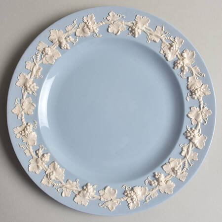 Cream Color on Lavender (Plain) Dinner Plate