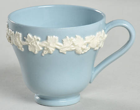 Cream Color on Lavender (Plain) Footed Demitasse Cup