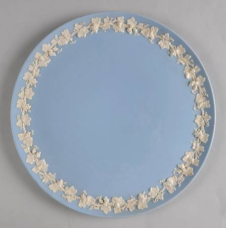 Cream Color on Lavender (Plain) Cake Plate
