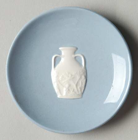 Cream Color on Lavender (Plain) Butter Pat