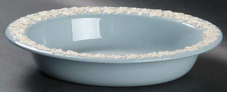 Cream Color on Lavender (Plain) 9" Oval Vegetable Bowl