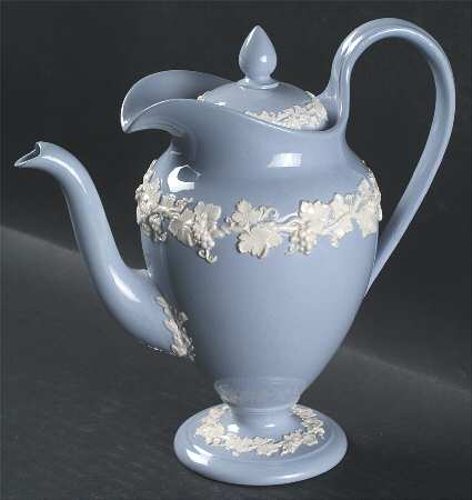 Cream Color on Lavender (Plain) Mini Coffee Pot & Lid