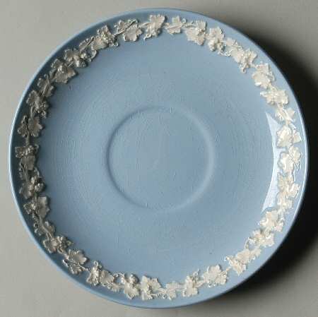 Cream Color on Lavender (Plain) Saucer for Flat Cream Soup Bowl