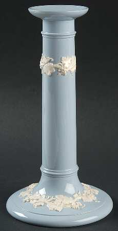 Cream Color on Lavender (Plain) 8" Tall Candlestick