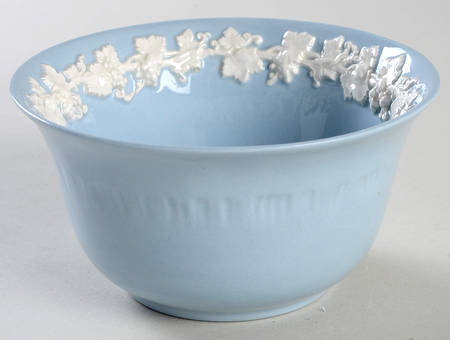 Cream Color on Lavender (Shell Edge) Cranberry Bowl
