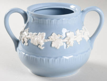 Cream Color on Lavender (Shell Edge) Sugar Bowl No Lid