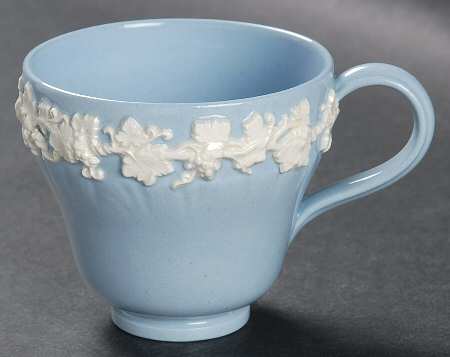 Cream Color on Lavender (Shell Edge) Footed Demitasse Cup