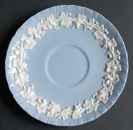 Cream Color on Lavender (Shell Edge) Saucer