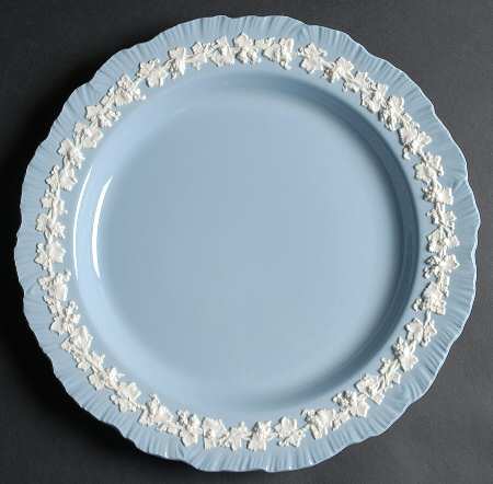 Cream Color on Lavender (Shell Edge) 12" Chop Plate (Round Platter)