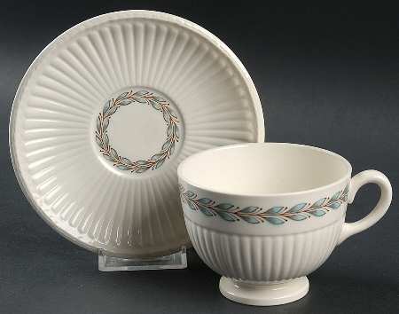 Ceres Blue (Edme) Footed Cup & Saucer Set