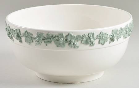 Celadon On Cream Color (Plain Edge) 9" Salad Serving Bowl