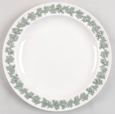 Celadon On Cream Color (Plain Edge) Dinner Plate