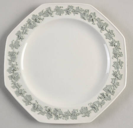 Celadon On Cream Color (Plain Edge) Octagonal Salad Plate