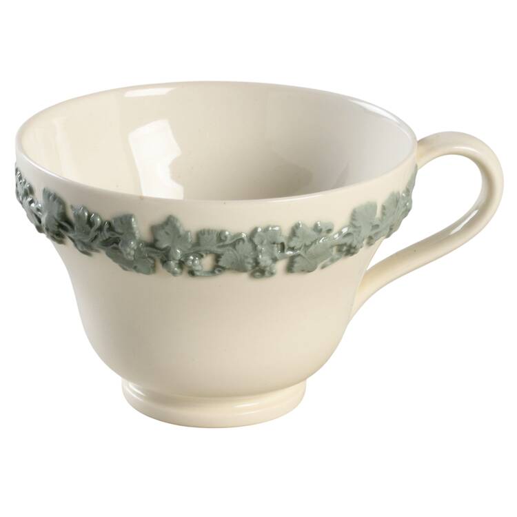 Celadon On Cream Color (Plain Edge) Footed Cup
