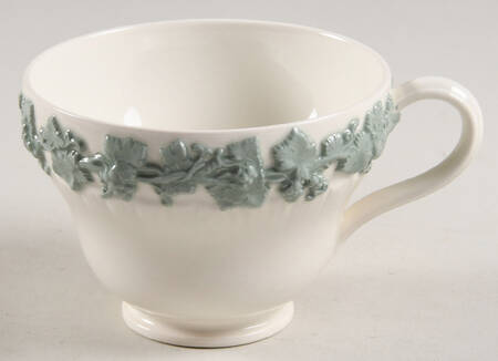 Celadon On Cream Color (Shelledge) Footed Cup