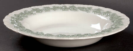 Celadon On Cream Color (Shelledge) Rim Soup Bowl