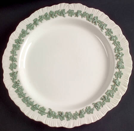 Celadon On Cream Color (Shelledge) 12" Chop Plate (Round Platter)