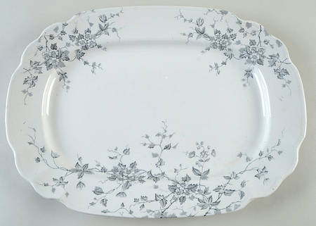 Celia Gray Black 16" Oval Serving Platter by Wedgwood