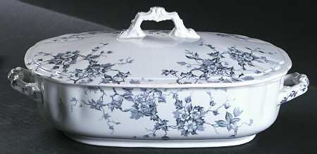 Celia Gray Black Oval Covered Vegetable