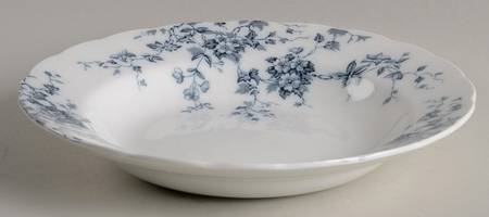 Celia Gray Black Rim Soup Bowl