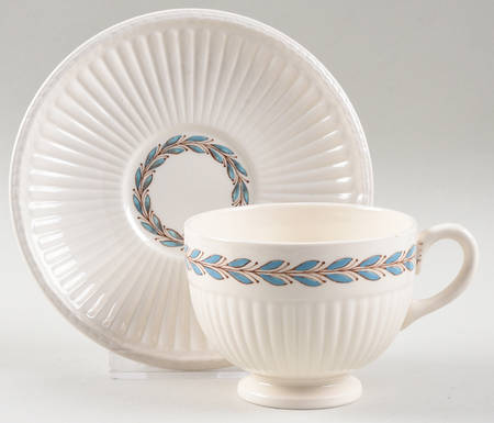 Ceres Blue (Edme) Footed Cup & Saucer Set