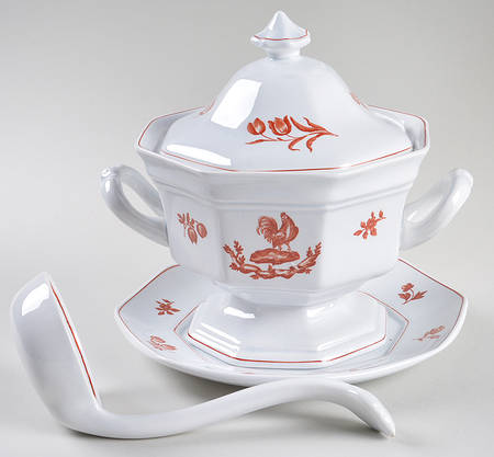 Chantecler Sauce Boat & Lid & Underplate & Ladle