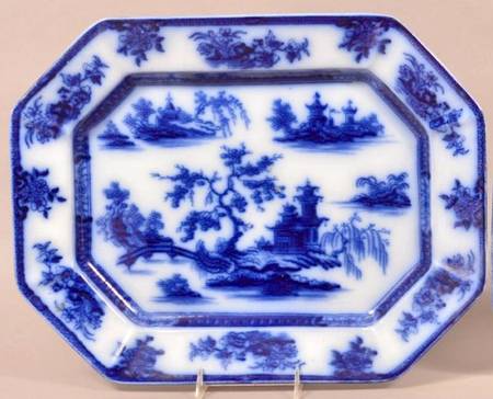Chapoo (Flow Blue) 17" Oval Serving Platter