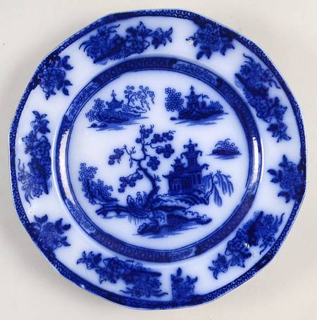 Chapoo (Flow Blue) Dessert/Pie Plate